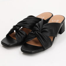 クロスデザインミュールサンダル