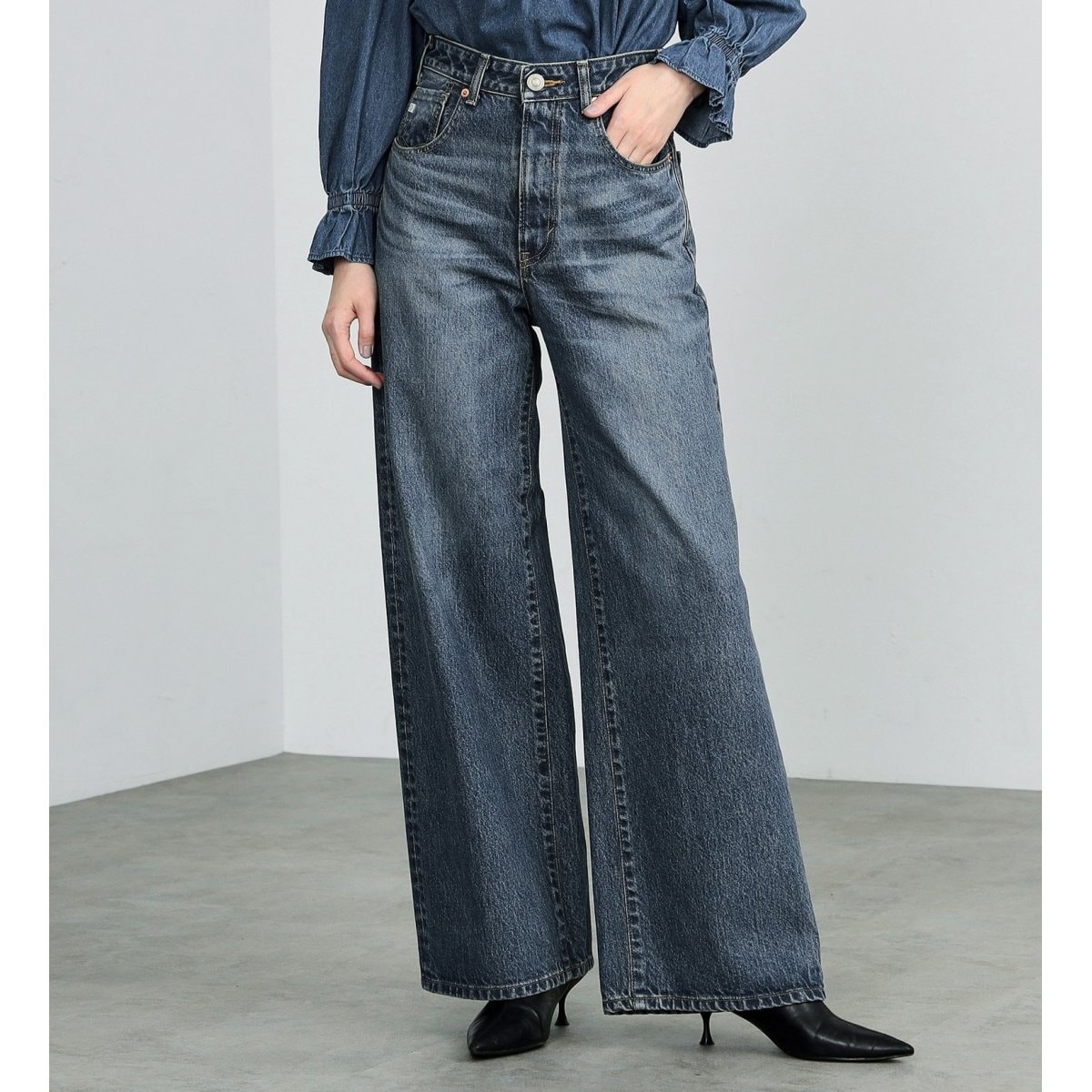 something 『LISA』ワイドパンツM 新品 タグ付き LISA」ワイドパンツ【自宅で試着、返品送料無料】(XS ブラック