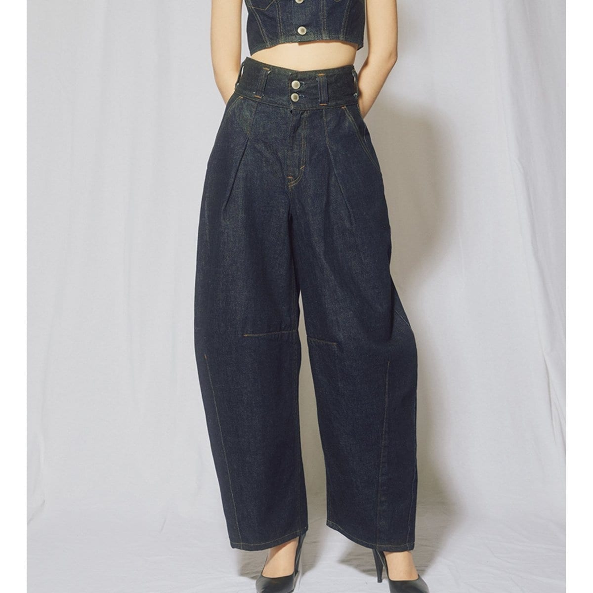 atelier SOMETHING TLEB BALLOON DENIM PANTS/カーブデニムパ