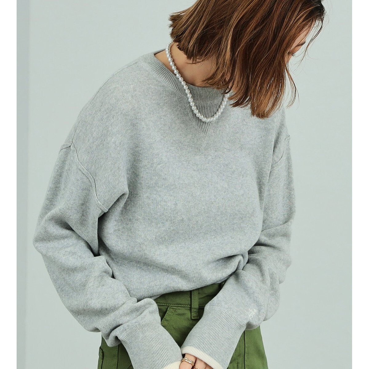 SOMETHING コットンニットプルオーバー【洗える】 | サムシング