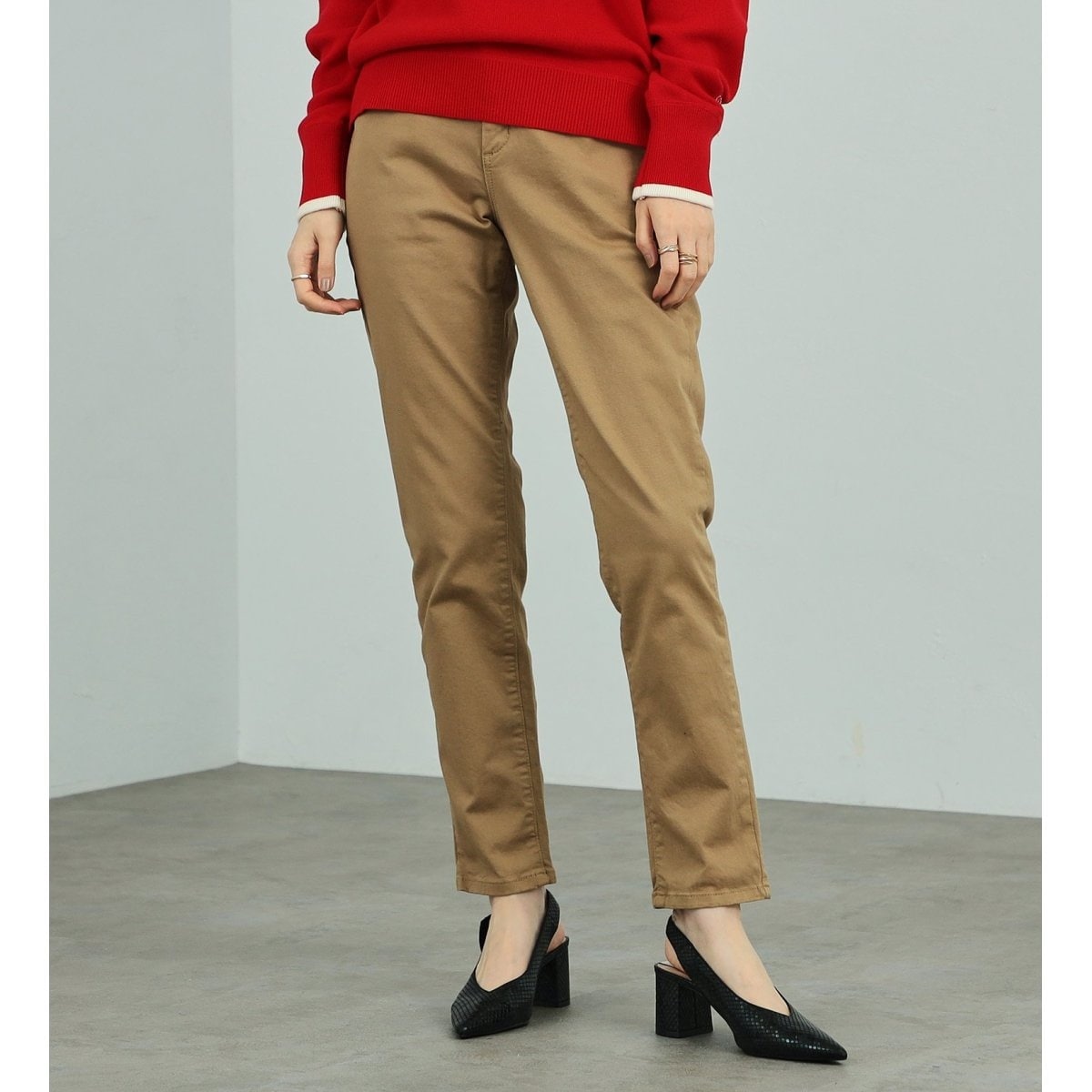 etre relie】ウール混チノワイドパンツ | エトレリー(etre relie