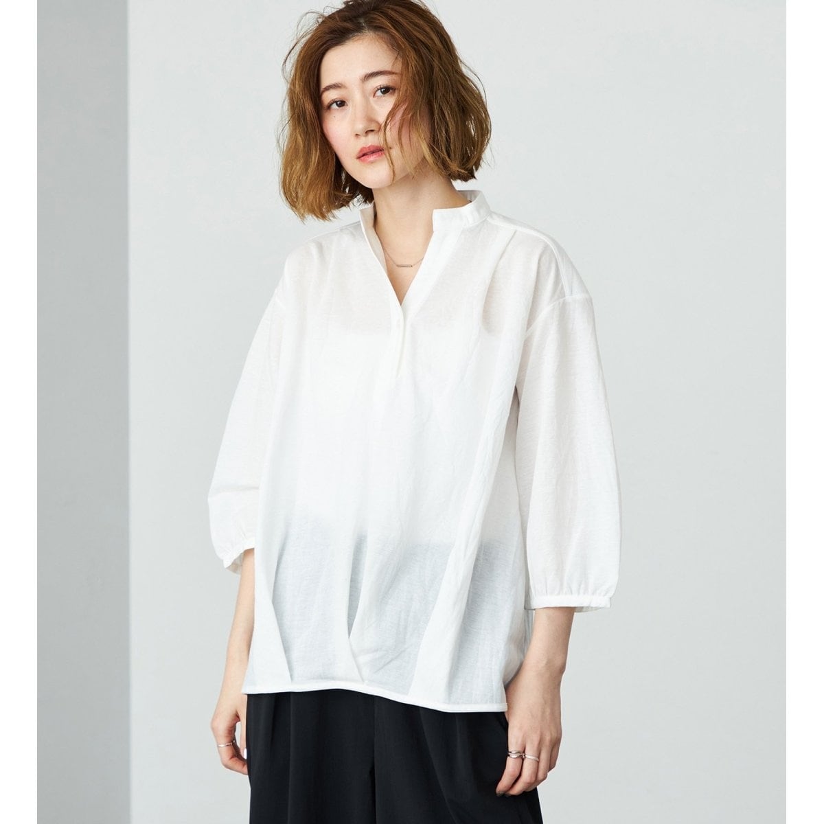 SOMETHING COOL ボートネックミドルスリーブTシャツ 【涼】 SOMETHING COOL ボートネックミドルスリーブTシャツ 【涼