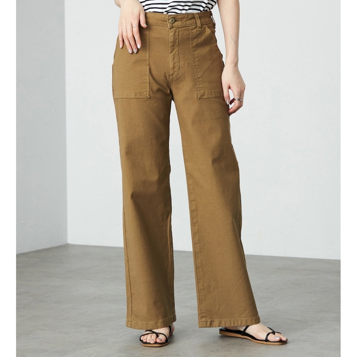 百貨店・直営店限定】SOMETHING printemps ベイカーワイドデニムパンツ