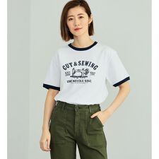 SOMETHING リンガー半袖Tシャツ