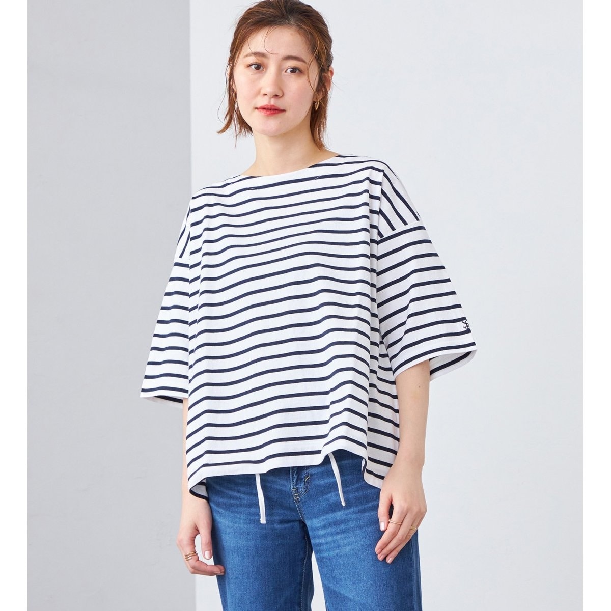 SOMETHING バスクシャツ／ボーダーTシャツ | サムシング