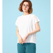 SOMETHING コットンニット半袖Tシャツ