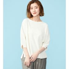 SOMETHING COOL ボートネックミドルスリーブTシャツ 【涼】