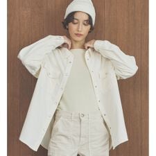 SOMETHING　刺繍ビッグデニムシャツ