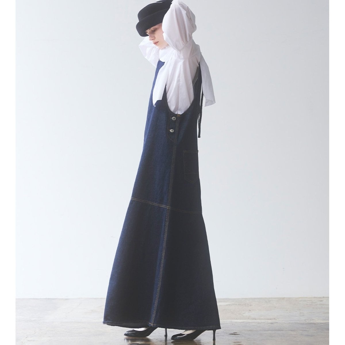 専用イエナ　AAYUSHI/アユーシ 別注 ロングスリーブラッフルドレス AAYUSHI/アユーシ 別注 ロングスリーブラッフルドレス（ワンピース