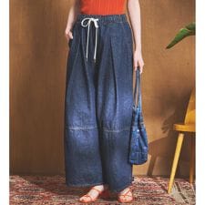 atelier SOMETHING　DRAWSTRING BALLOON WIDE/ウエストゴムバル