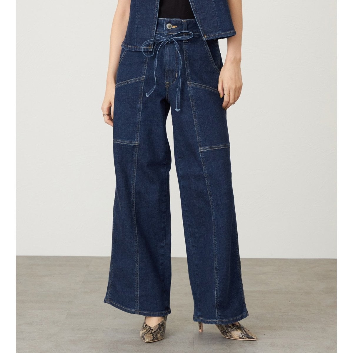 SOMETHING LISA ワイドデニムパンツ | サムシング(SOMETHING) | マルイ