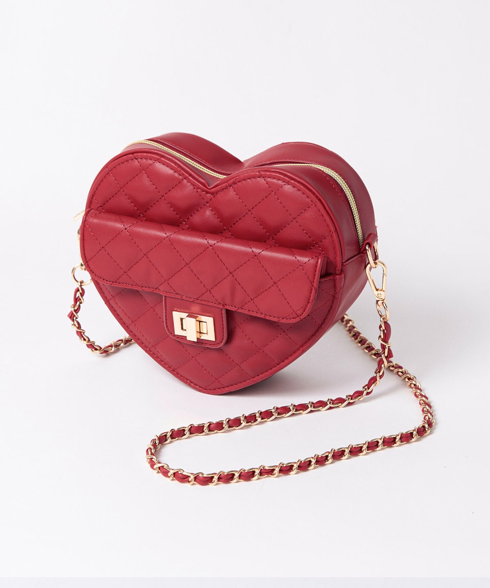 新品*限定品lureyouin ローズチェーンバッグ ハート キルティング ショルダーバッグ チェーンバッグ ラブ