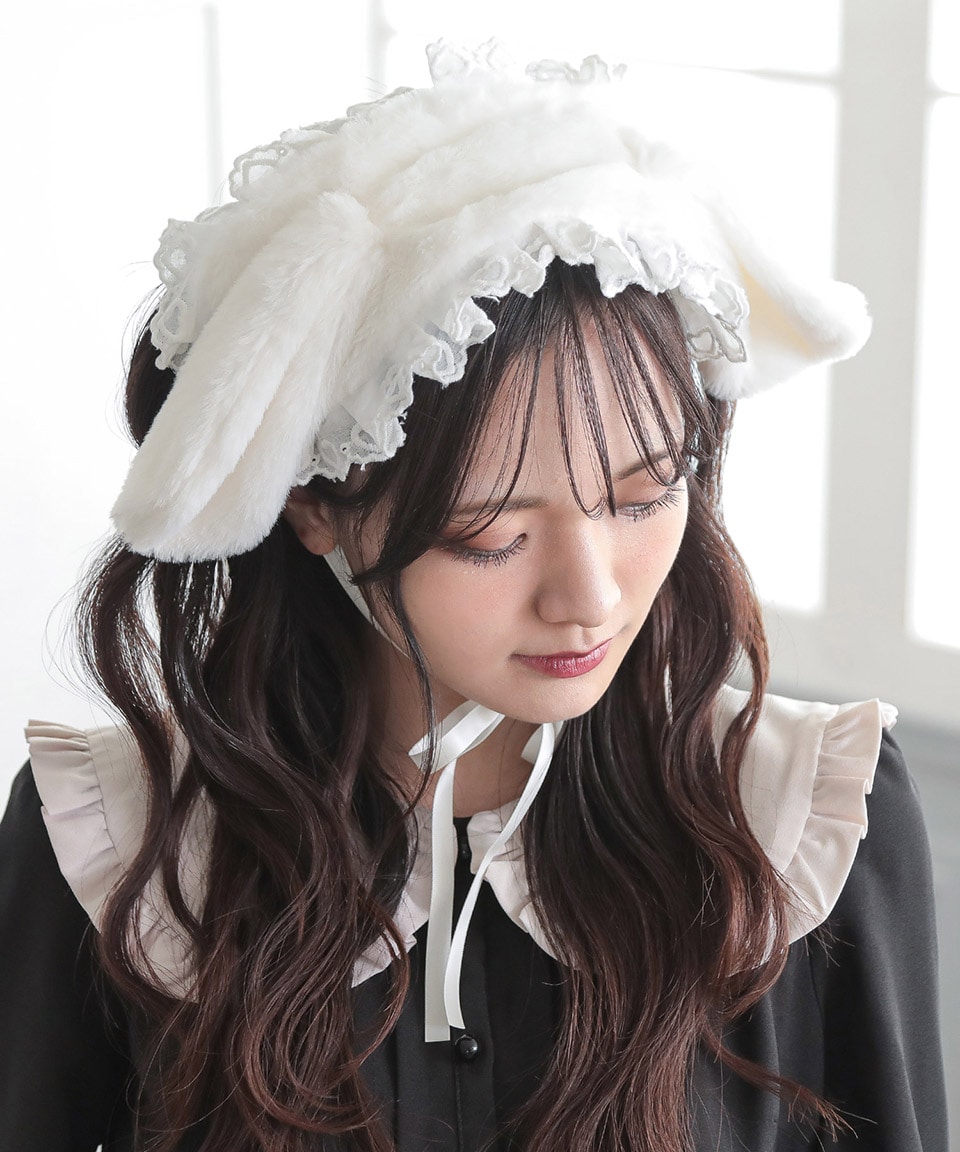 うさみみ　ヘッドドレス うさみみ ひつじみみのレースヘッドドレス 異世界風 – 個性的な