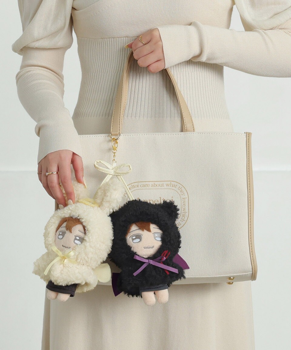 Mサイズ】推し活 ぬい服 15cmぬい ポンチョ 天使と悪魔 キーホルダー