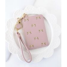 パスケース リール付 カードケース リボン アップル