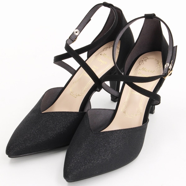 メタルルージュ（l Rouge）/ポインテッドトゥクロスストラップセパレートパンプス ポインテッドトゥクロスストラップセパレートパンプス | メタル