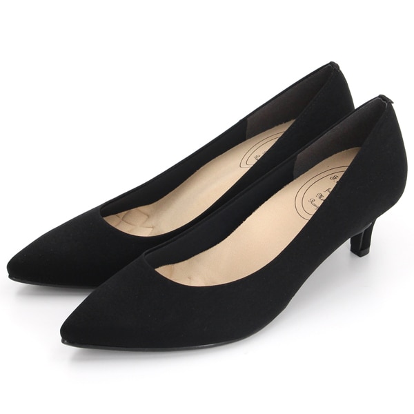 幅広3E】【日本製】ポインテッドトゥキラキラニットフラットパンプス