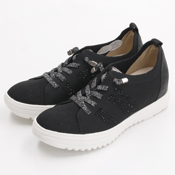 サイドジッパー付きキラキラ軽量スニーカー | メタルルージュ(Metal