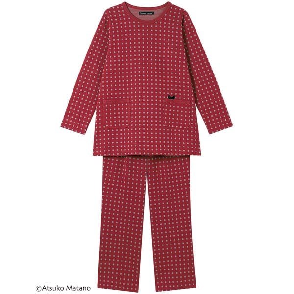 定率割引 西日本 マタノアツコ】未使用 パジャマ ネコ柄 春秋薄手（猫パジャマ ルームウェア・パジャマ