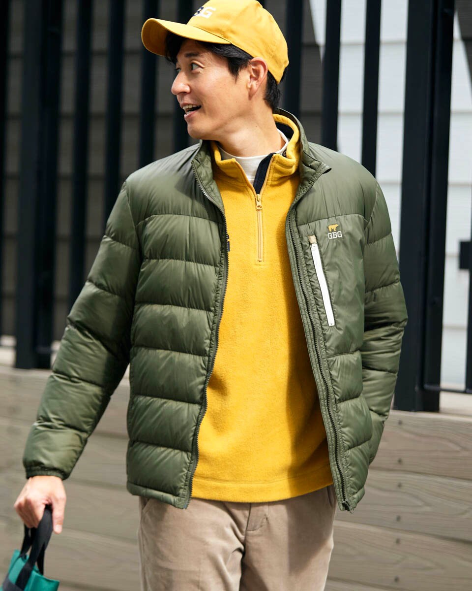 GOLDEN BEAR ウールジャケット オリーブグリーン SPIKE ダウンアウター 【GBGOLF】 | ゴールデンベア(GOLDENBEAR
