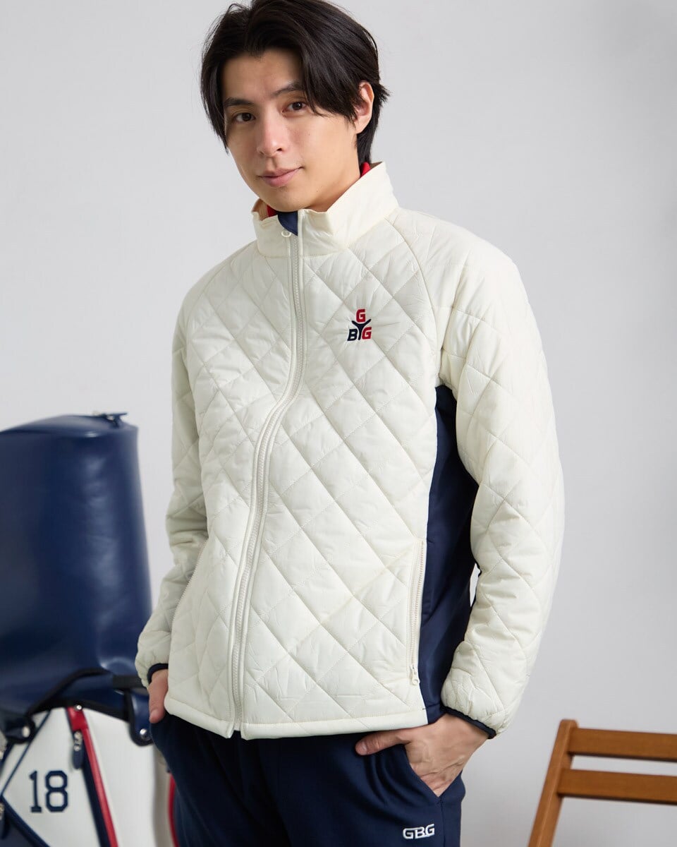 中綿ジャケット メンズ 冬 ニット アウター ジャンパー ジャケット