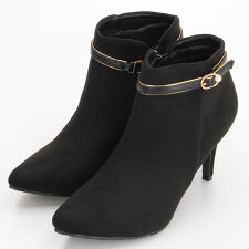 【25秋冬新作】ポインテッドトゥピンヒールショートブーツ