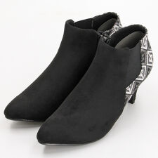 【25秋冬新作】ポインテッドトゥピンヒールサイドゴアショートブーツ