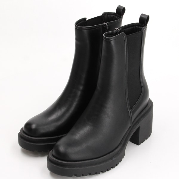 【25秋冬新作】ラギットソールサイドゴアショートブーツ