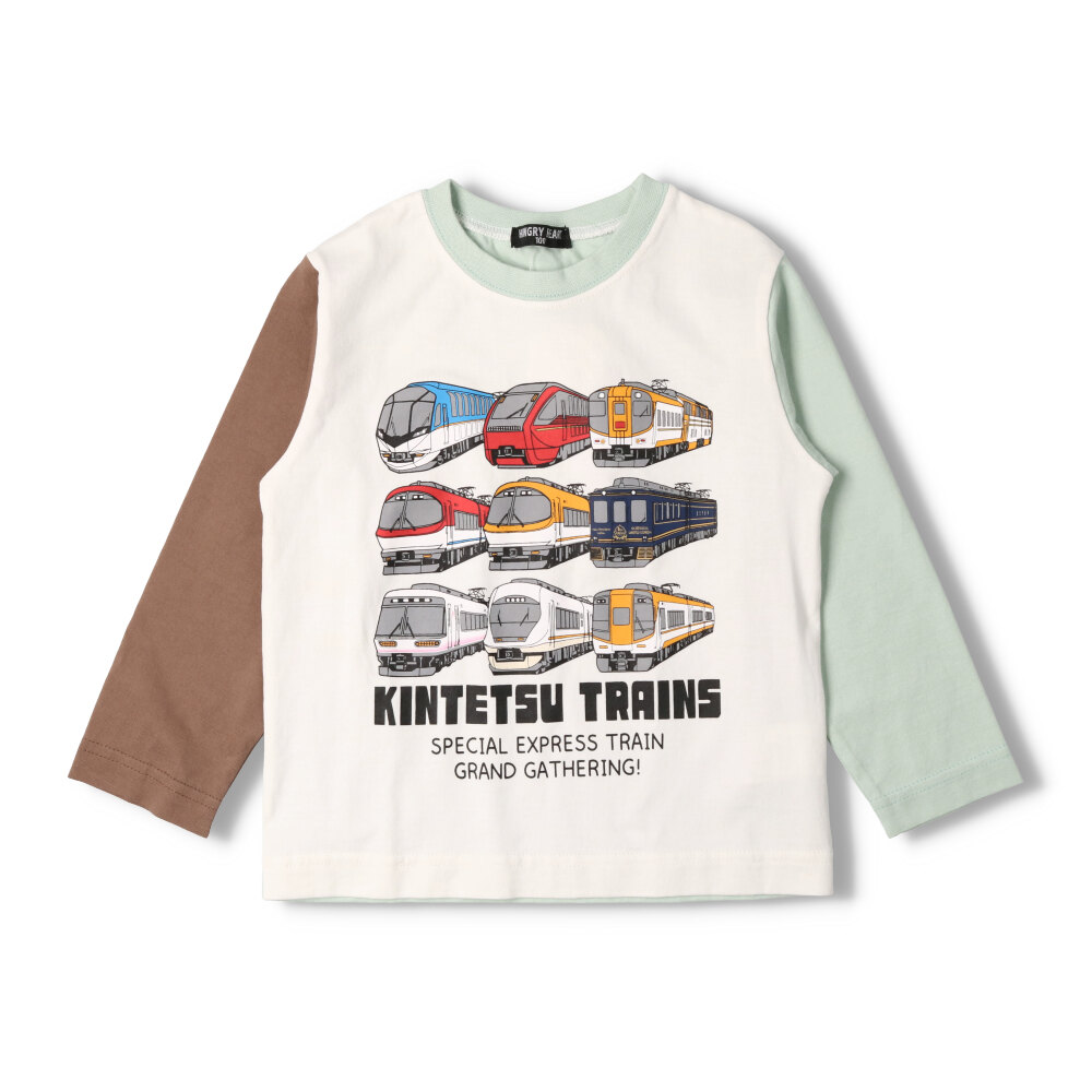 近鉄電車集合プリント長袖Ｔシャツ | ハングリーハート(Hungry Heart