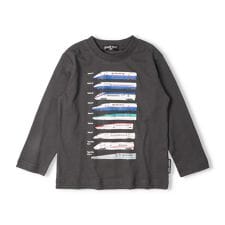 JR新幹線電車プリント長袖Tシャツ