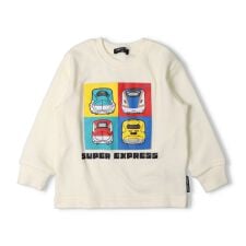 JR新幹線電車プリント裏毛トレーナー