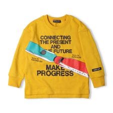 JR新幹線電車連結プリント裏毛トレーナー