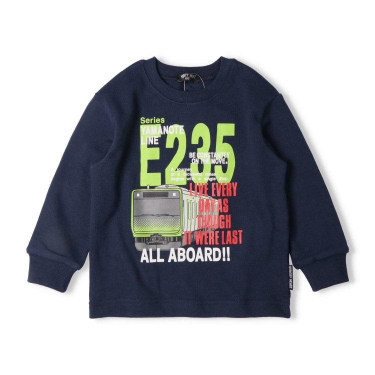 JR在来線電車山手線プリント裏毛トレーナー