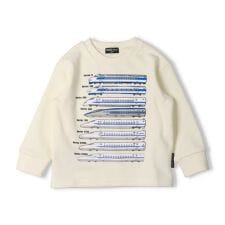 歴代新幹線電車プリント裏毛トレーナー