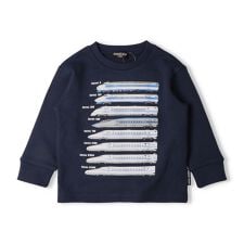 歴代新幹線電車プリント裏毛トレーナー