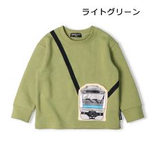 JR在来線電車ポシェット風裏毛トレーナー