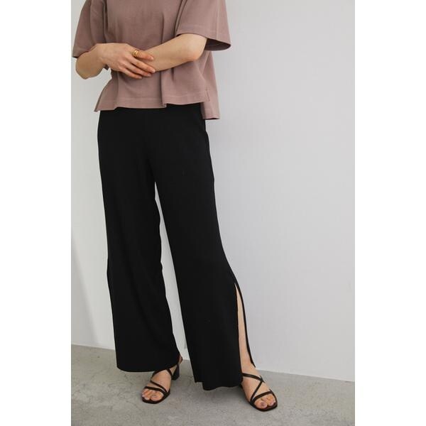 ベージュ スリット入り ニットパンツ 楽天市場】SALE パンツ レース ニット ニットパンツ 【即納