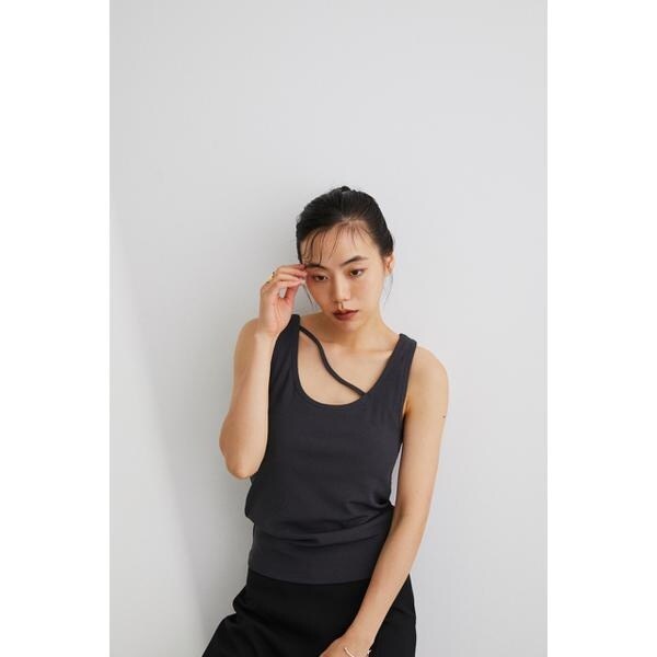 stylemixer スタイルミキサー チュールシャーリングトップ タンク