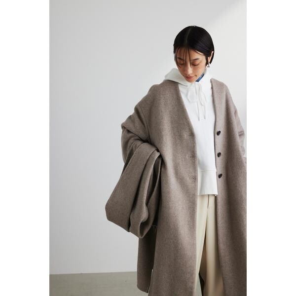 stylemixer ショール付きウールコート STYLEMIXER ショール付きウールノーカラーコート スタミキ