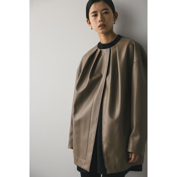 【新発売】 フェイクレザータックジャケット | スタイルミキサー(STYLEMIXER Jacket Outer