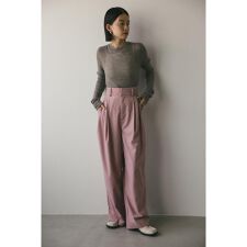 ハイウエスト2タックワイドパンツ