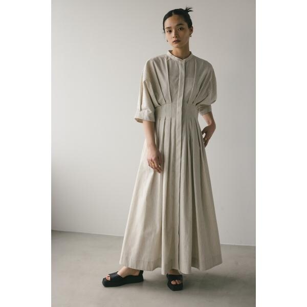 ウエストタックリネンミックスワンピース | スタイルミキサー