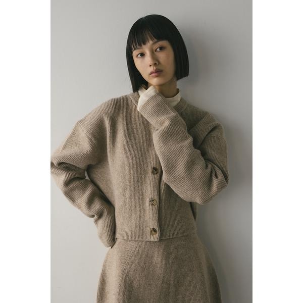 Ameri VINTAGE - スタイルミキサー　WEB限定】ウエストシェイプニットカーディガン　ブラウン Ameri VINTAGE - スタイルミキサー WEB限定】ウエストシェイプ