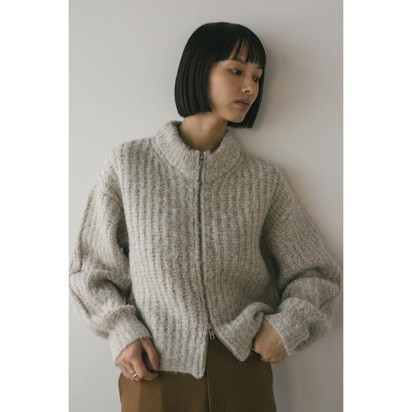 ヘアリーカールクルーニットカーデ | スタイルミキサー(STYLEMIXER