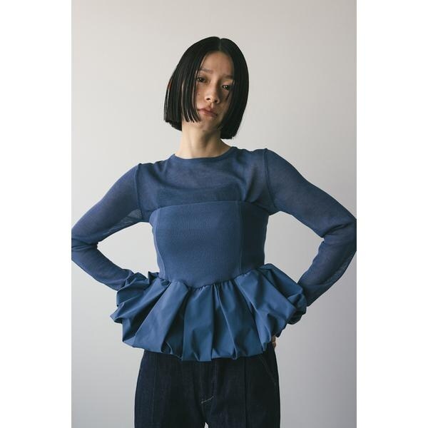 2ピースペプラムビスチェニット | スタイルミキサー(STYLEMIXER