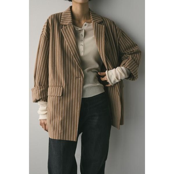 ステンカラーフェイクレザージャケット | スタイルミキサー