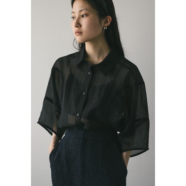 【STYLEMIXER】ワッシャーサテンテーラーシャツ STYLEMIXER ブラウス シャツ 「ベストセラー」ワッシャーサテン