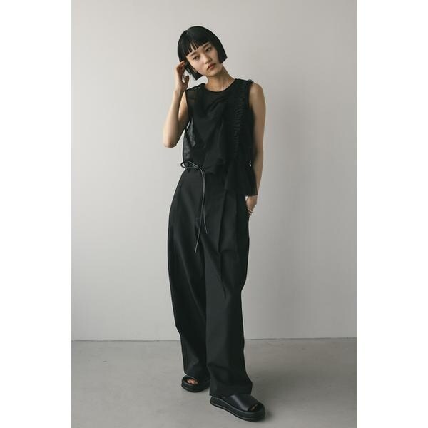 stylemixer スタイルミキサー　チュールシャーリングトップ　タンクトップ STYLEMIXER | チュールシャーリングトップ (タンクトップ ) |SHEL'TTER