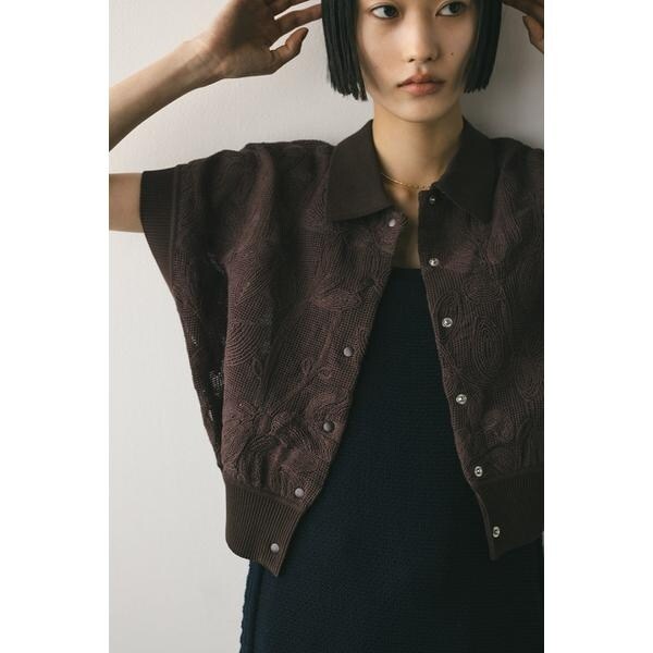 今期完売品！stylemixerエンブロイダリーニットトップ　花柄　透かし編み STYLEMIXER | エンブロイダリーニットトップ (ニット ) |SHEL