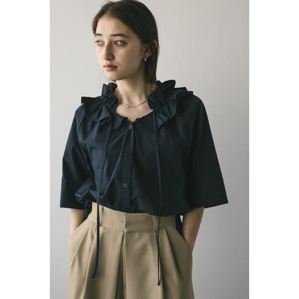 WEB限定】ボウタイ付きフリルカラー ブラウス | 組曲(KUMIKYOKU